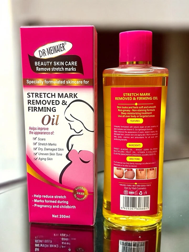 Dr Menaier Stretch Mark Oil Vit.E Skin Firming 💯 Active. 1 Pc. 200ml USA Stock - Image 3 of 4
