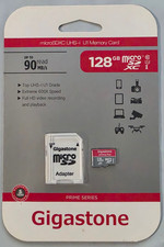 Gigastone Gaming Plus 128 GB MicroSD Memory Card with Adapter U1 Full HD Video