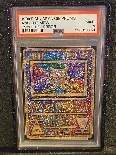 1999 Pokemon Japanese Promo Ancient Mew I Holo "Nintedo" Error PSA 9