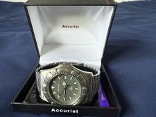 Accurist MB 382 men's stainless steel sports watch with box, new battery