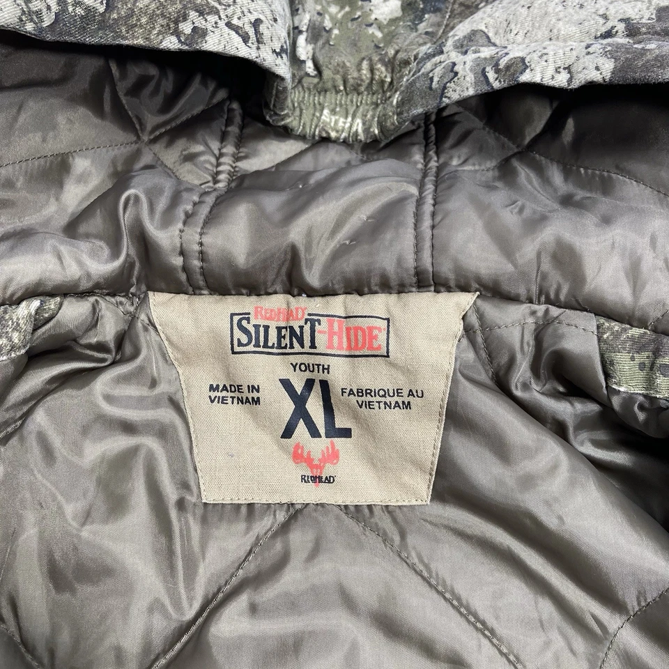 Chaqueta de caza RedHead Silent Hide camuflaje con capucha juvenil XL aislada Foto 4 de 4
