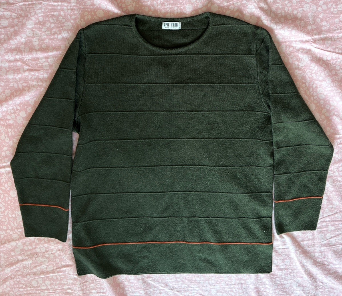 Women’s Particolari Deep Sage Jumper Thick Wool Rich Round Neck Rarely Worn VG M