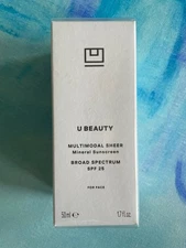 U Beauty Multimodal Sheer Mineral Sunscreen Broad Spectrum SPF 25 1.7 oz Sealed