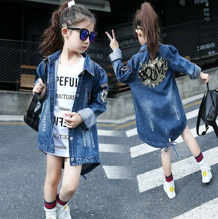Girls store denim gilet