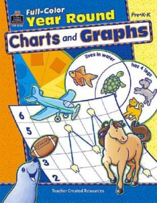 Full-Color Year Round Charts and Graphs Pre-K-K - Paperback - GOOD