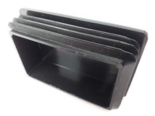 rechteckige schwarze Lamellenstopfen 50x90mm 4-Kant Stopfen Verschlussstopfen