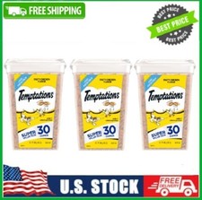 3 Tub TEMPTATIONS Classic Crunchy and Soft Cat Treats Tasty Chicken Flavor 30 oz