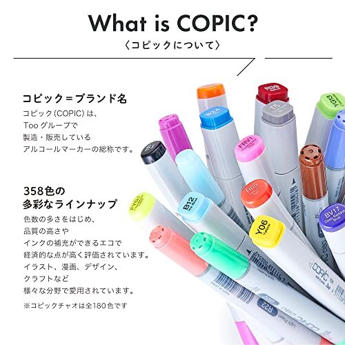 コピック Ciao 72Acolors ＋comic marker 17色 Too Copic Ciao Start 72 Color Set Multicolor Illustration