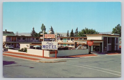 Postcard Rega Lodge Motel Ellensburg Washington