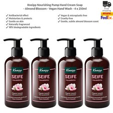 Kneipp Nourishing Pump Hand Cream Soap Almond Blossom Vegan Hand Wash 4x250ml