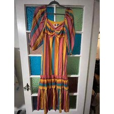 Farm Rio for Anthropology Rainbow Dress Size S