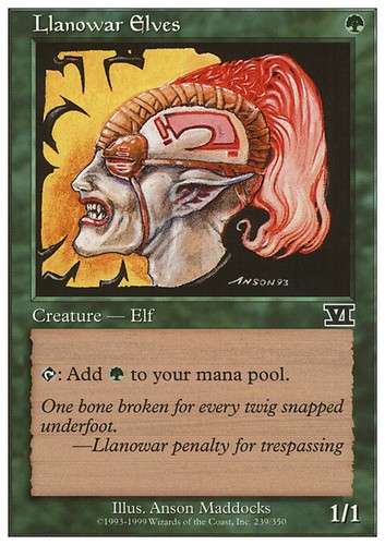 RETRO FOIL Llanowar Elves Japanese 30th Anniversary History Promo