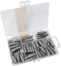 50 Pieces UK No.2 POZI Drive Bit Set PZ2 Screwdriver Garage DIY Hand Tools