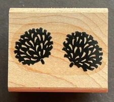 Solid Cheer Squad Pompom Athletic Sports Activity Hobby Wood Rubber Stamp