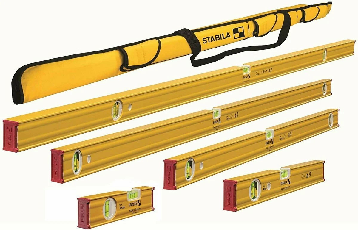STABILA STAB 29872 80 AS 2 5 Level Set with carrying case
