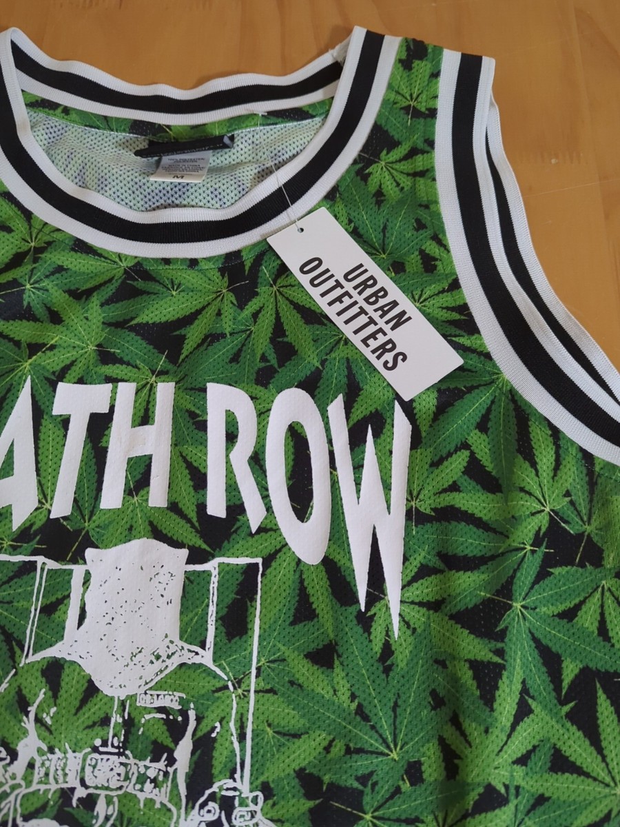 Death Row Records Mesh Jersey Green Marijuana Cannibis Leaves