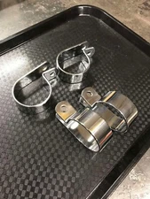 Harley 4pk universal motorcycle p clamps mounts exhaust 2" pipe muffler
