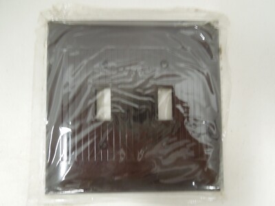 Sierra Electric D0-2 2-gang plastic brown switch plate over-sized - NEW