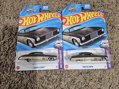 2025 Hot Wheels Designed By Series 2/5 FISH D & CHIP D Treasure Hunt Lot of 2