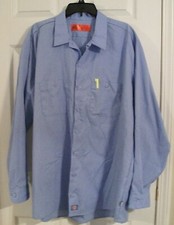 NWOT MEN'S DICKIES BLUE LONG SLEEVE REPREVE SHIRT Size 2T tall