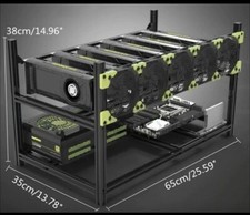 Veddha 6 GPU Miner Case Aluminum Stackable Mining Case Rig Open Air Frame USA
