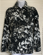 Columbia Women's Glacial 1/4 Zip Fleece Pullover, Small, Black/White/Gray