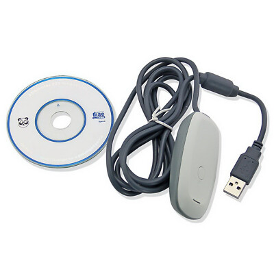 Récepteur noir Récepteur de JEU pour Xbox360, Contrôleur Sans Fil, Adaptateur USB PC, Compatible
