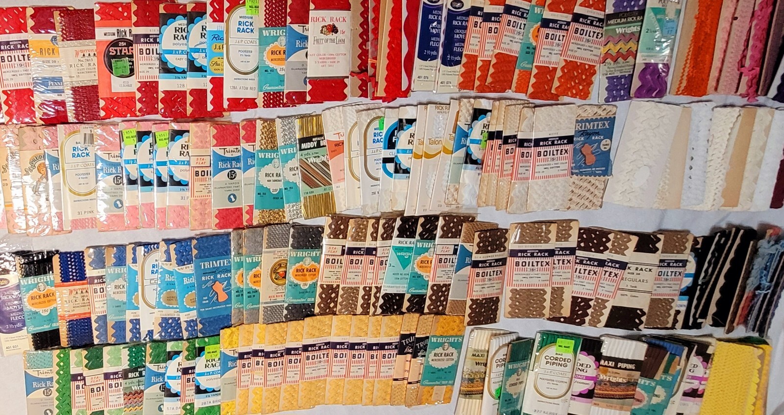 Vintage RICK RACK, Corded Pipe, Metalic, Etc *HUGE* Lot 150+