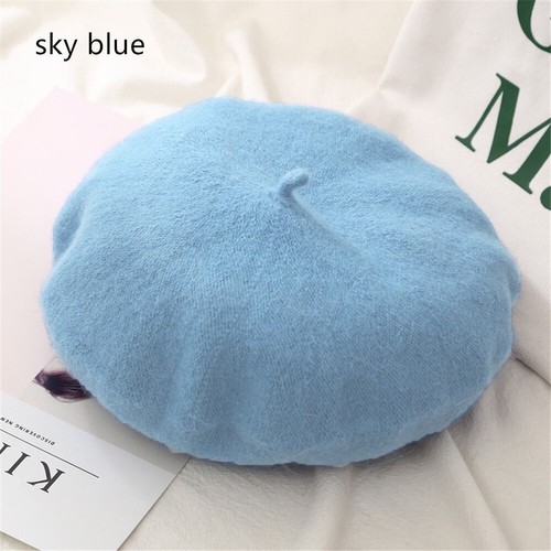 Beanie Winter Warm Flat Cap Hat Wool Beret Cap Autumn Beret Hat Felt Berets - Afbeelding 21 van 36