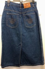RARE Vintage 1970's Ralph Lauren Polo Western Wear Denim Skirt Size 10 USA 28x28