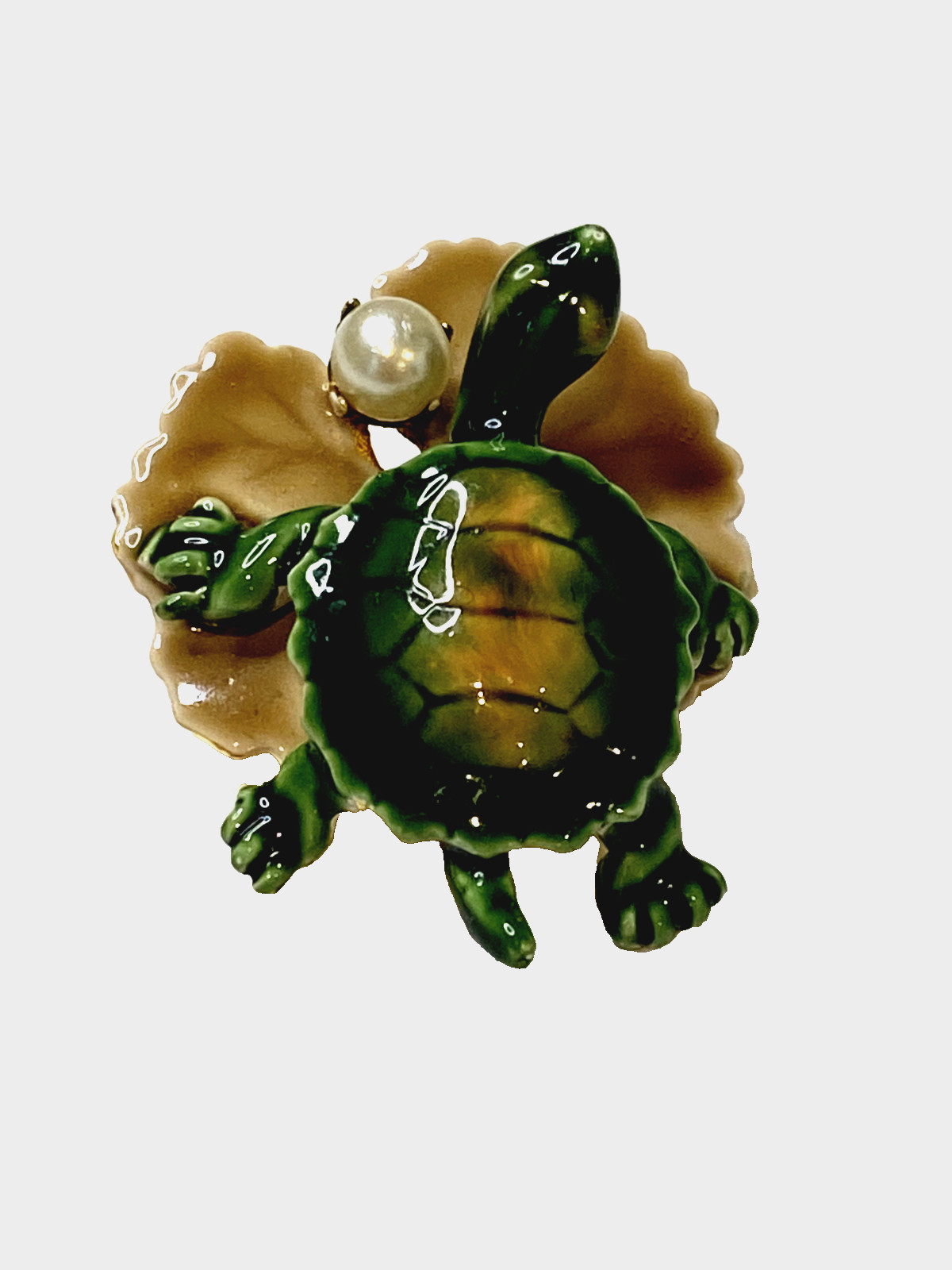 ORIGINAL BY ROBERT Turtle On Leaf Signed Pin Vint… - image 4