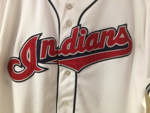 indians white jersey