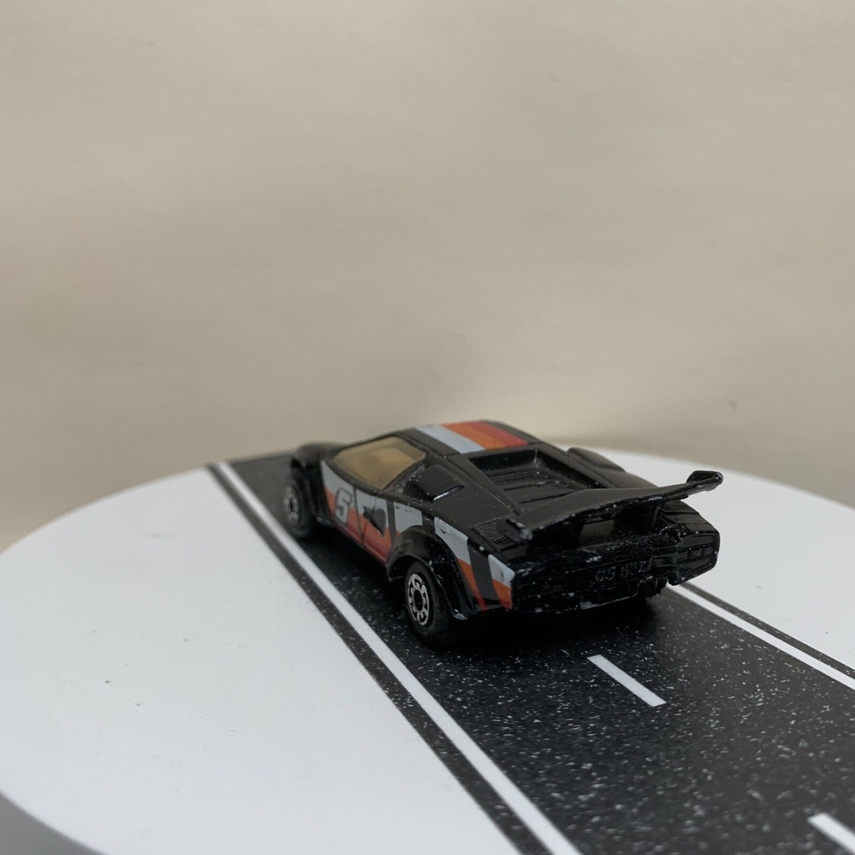 1985 Matchbox Lamborghini Countach LP500S Black Orange Red White