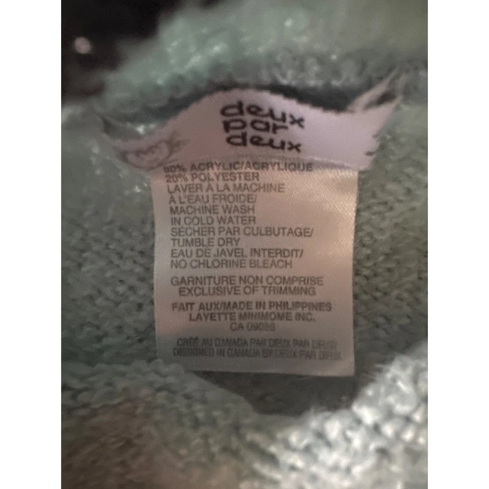 Suéter Tejido Deux Par Deux Niñas Oso de Peluche y Diseño Corazón Rojo Azul Marino Gris Pequeño Foto 3 de 4