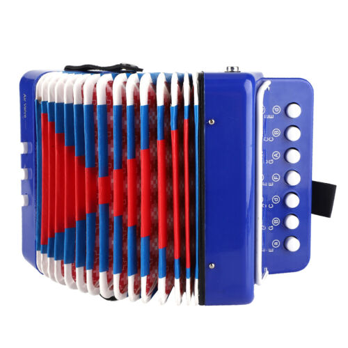 Children 7-Key 2 Bass Mini Small Accordion Educational Musical Instrument Rh REL - Picture 1 of 8