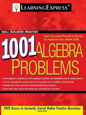 1001 Ser.: 1001 Algebra Problems by LearningExpress Staff (2011, Trade...