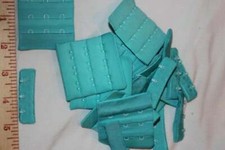 Lot 1 dozen pair bra replacement hook hooks light turquoise 3 rows