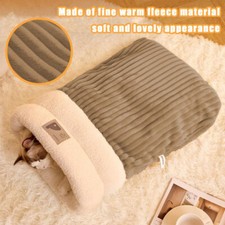 Pet Sleeping Bag Winter Warm Soft Plush Semi Enclosed Cat Nest Sleeping Bag Home