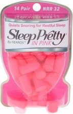 HEAROS Sleep Pretty in Pink Ear Plugs For Sleeping, 14 Pair