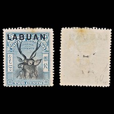 8036: Labuan SG90 2c Blue & Black 1897 Sc#73c Mi71 Mint MH C£30