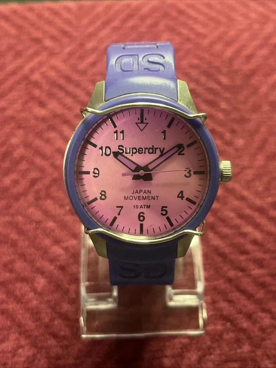 Superdry Orologio Casual SYL273E - Quadrante Grigio Con Strass, Cinturino In Silicone, Vetro Plastica, Stile Urban Glitter