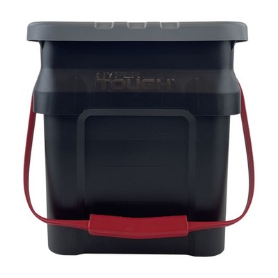 5 Gallon Hyper Tough Bucket Tote Black Heavy Duty Plastic Stackable Adult Use 
