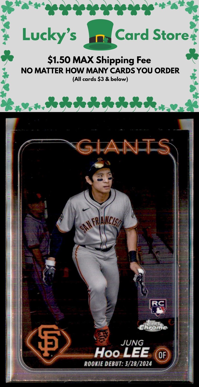 2024 Topps Chrome Update #USC185 Jung Hoo Lee Rookie