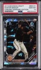 2019 BOWMAN DRAFT CHROME SAPPHIRE EDITION #BDC31 HUNTER BISHOP PSA 10