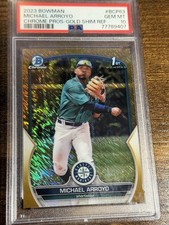 MICHAEL ARROYO 2023 Bowman #BCP-63 Mariners Gold Shimmer Refractor /50 PSA 10