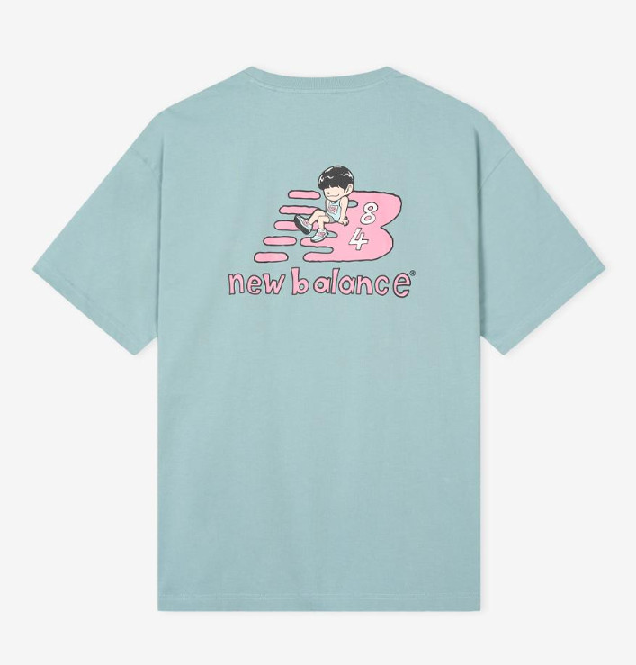 New Balance x KIAN84 Run to Survive T-Shirts Sports Casual Top LBlue NBNEG21473 15090₽
