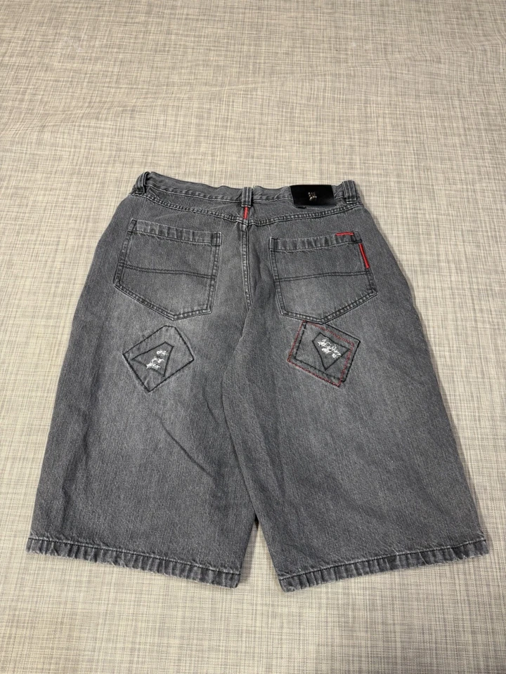 Pantalones Cortos de Trabajo De Colección Y2K Makaveli Para Hombre Sueltos Pierna Ancha Parche Talla 36 Hip Hop Foto 2 de 4