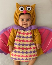 Plush Owl Infant Baby Girls Halloween Costume Size 0-6 months NWT NEW WITH TAGS