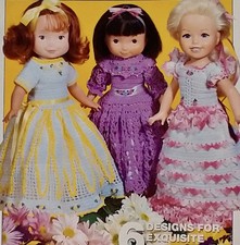 Elegante Muñeca Moda Crochet Vestido Patrones para Sasha, My Friends, Kimberly, HP