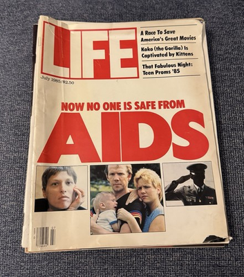 #ad #ad VINTAGE LIFE MAGAZINE JULY 1985 NO ONE IS SAFE FROM AIDS $19.99